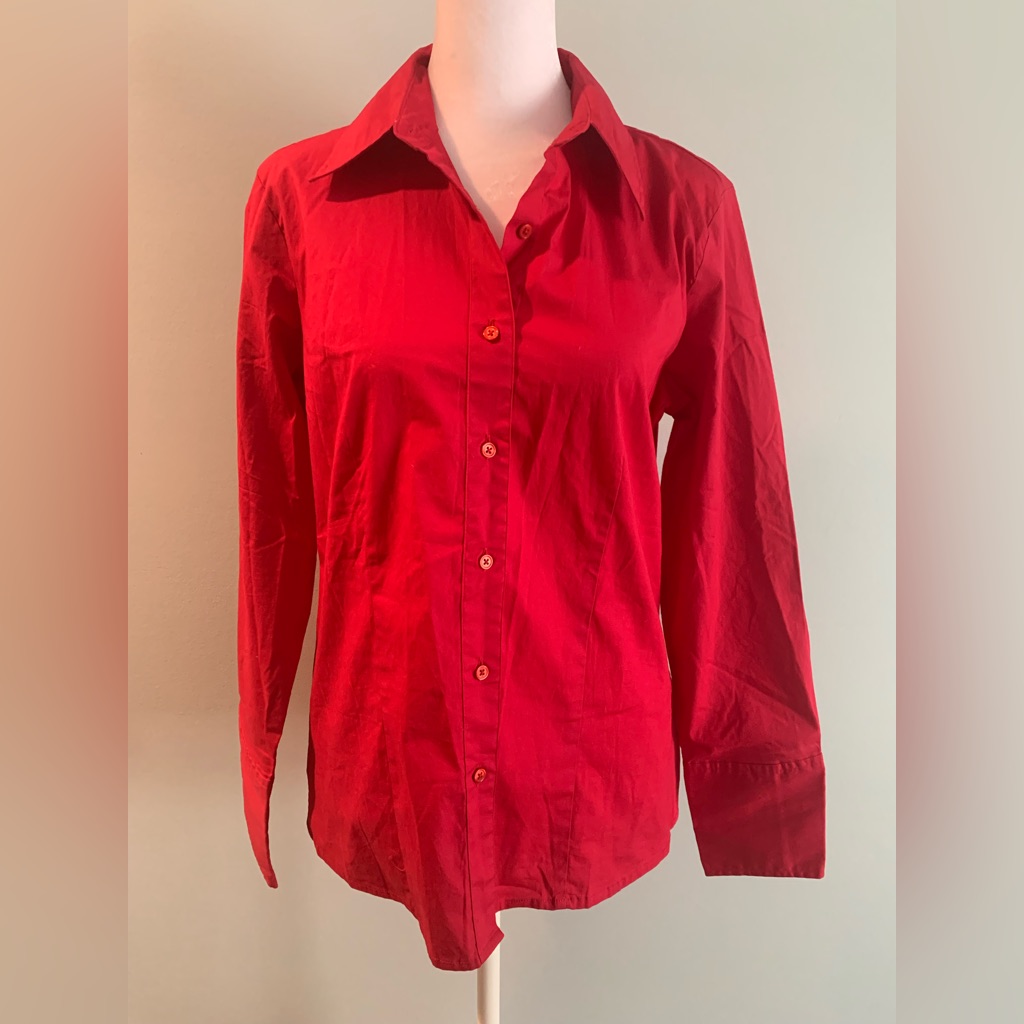 Fitted Button Down Blouse